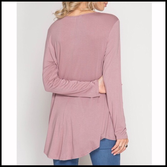 Mauve Draping Top - Picture 3 of 7